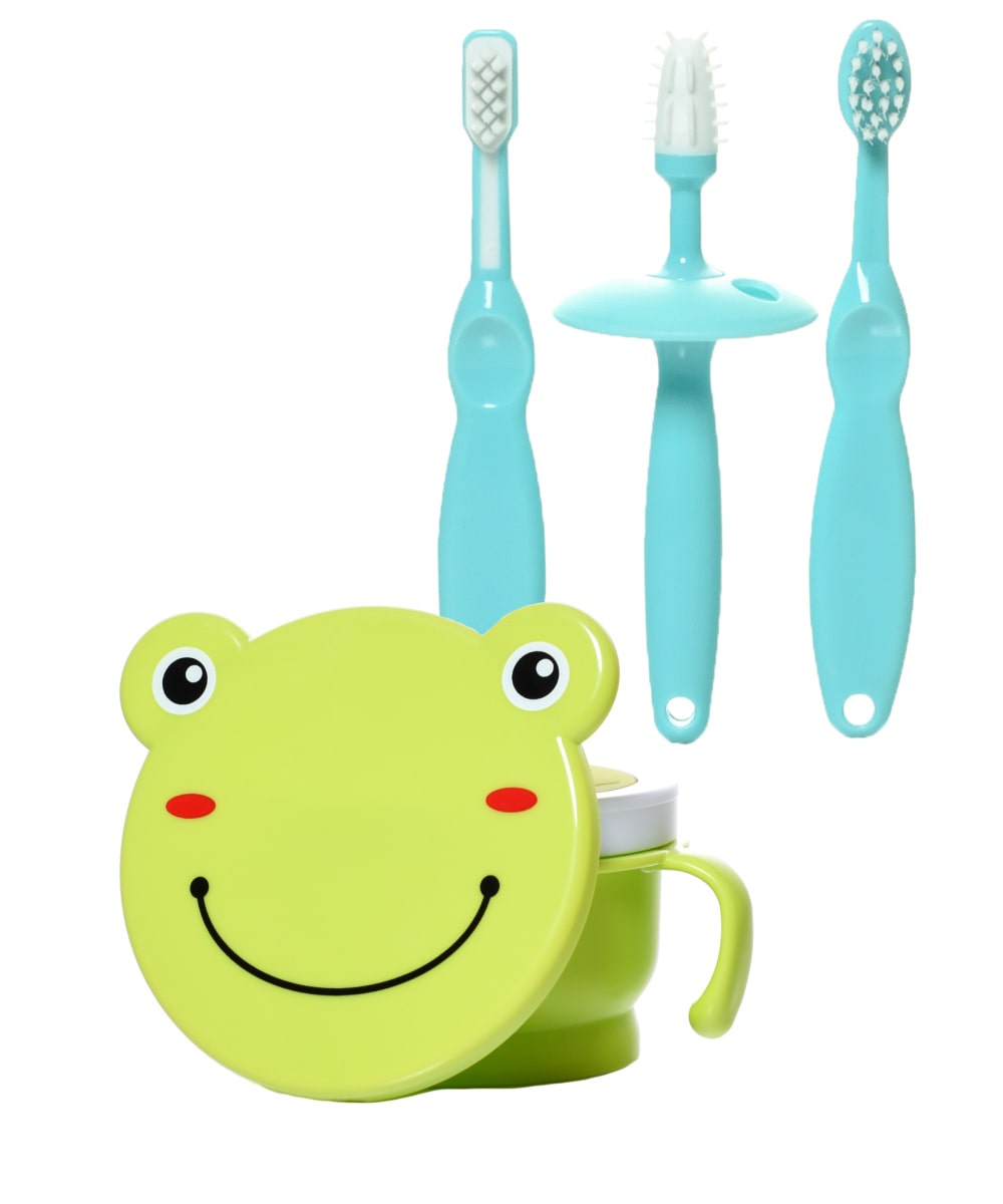 Подарочный набор чаша для сухих завтраков и детские зубные щётки NappyClub - фото 1
