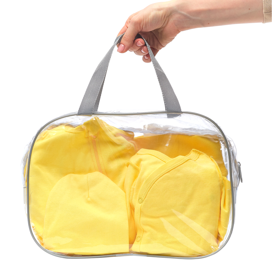 Набор одежды на выписку (4 предмета солнечный зайчик + прозрачная сумка в роддом) шапочка солнечный зайчик